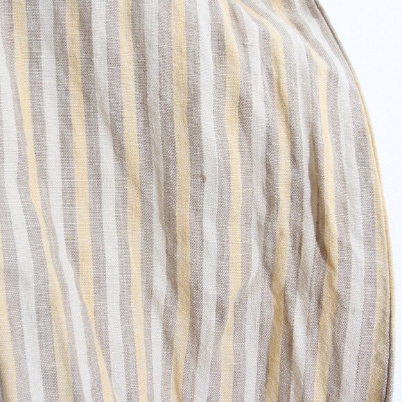 Madewell Sleeveless Wide-Leg Jumpsuit French Vanilla Striped Linen Yellow Size 2 - Picture 13 of 16